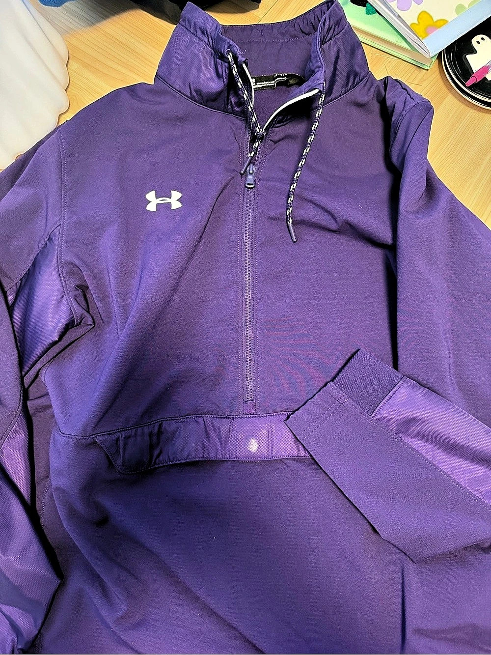 Under Armour Icon Fleece Half Zip Hoodie Purple